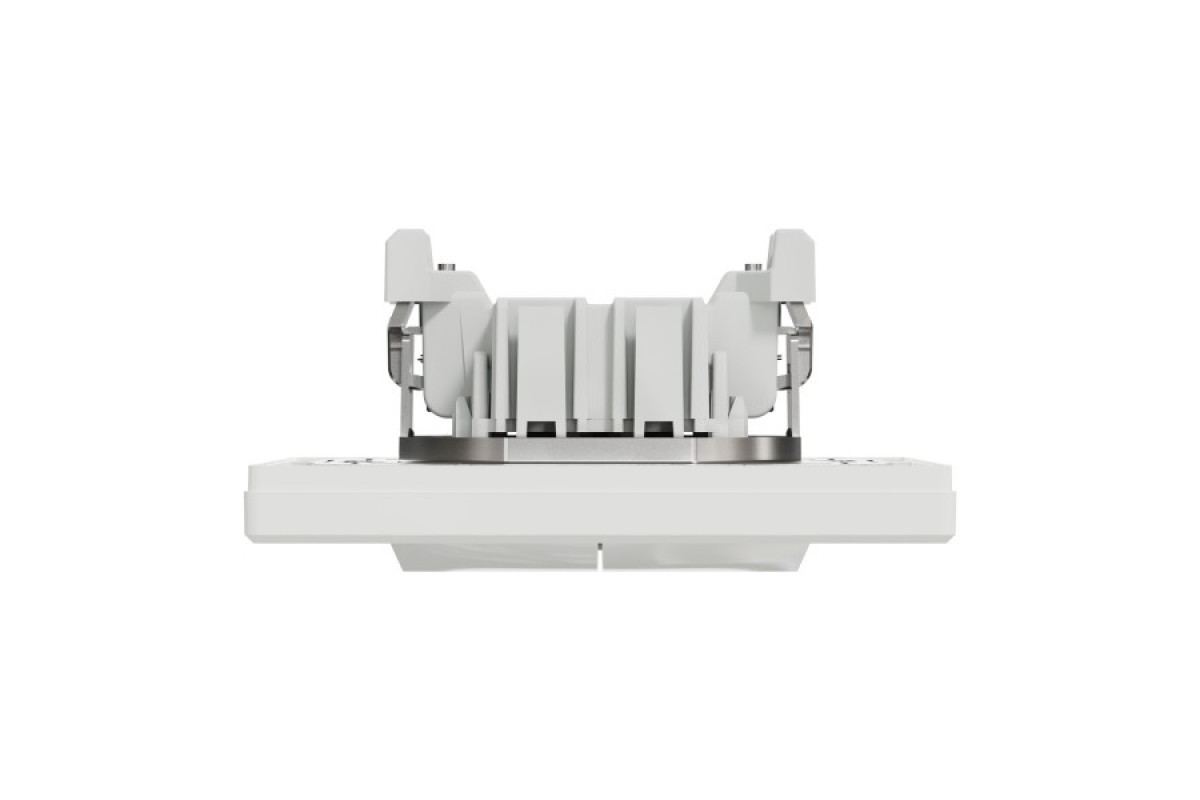 Двоклавішний кнопковий вимикач, самозажимний, Білий Asfora (EPH1100121)