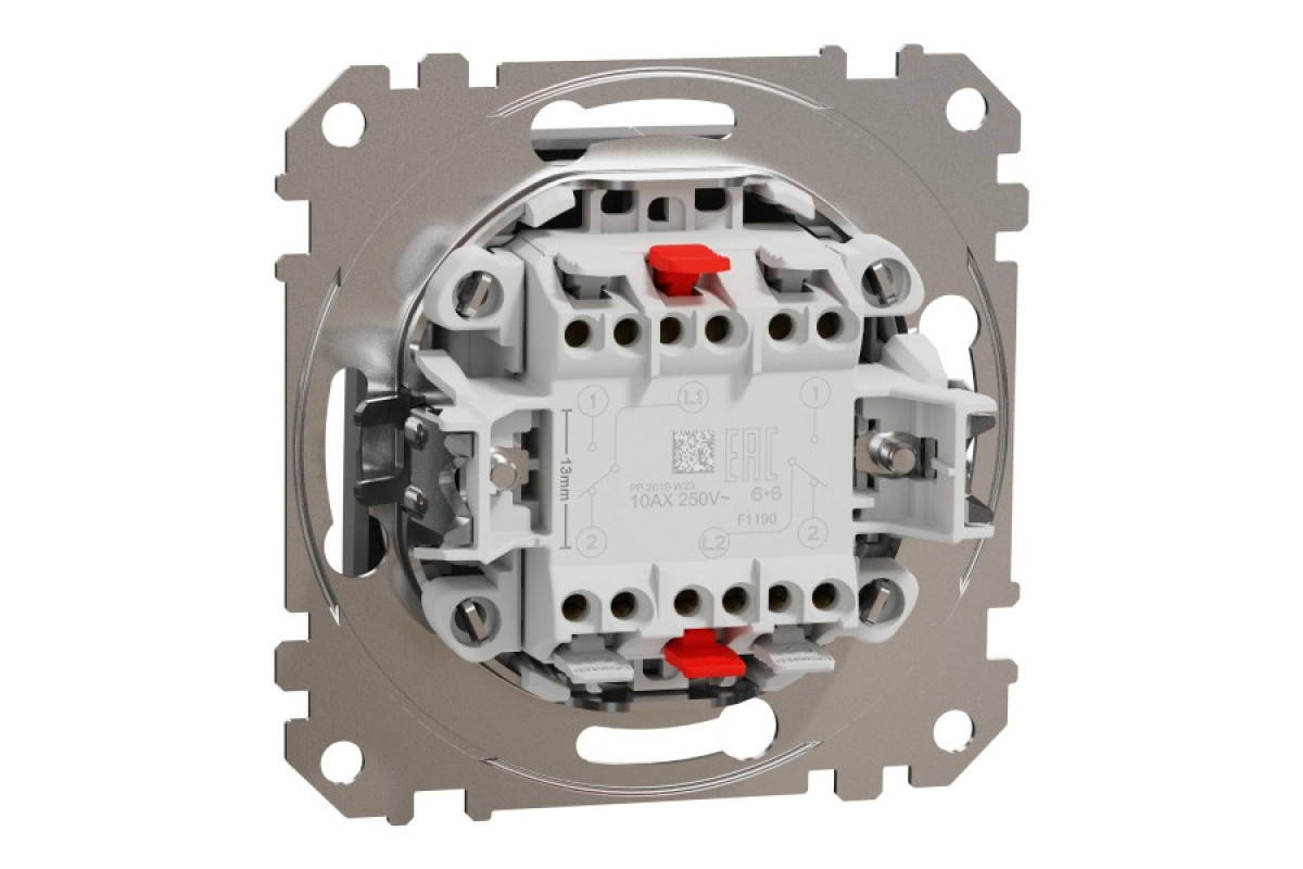 Двухклавишный переключатель Алюминий Sedna Design (SDD113108)