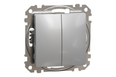 Двоклавішний перемикач Алюміній Sedna Design (SDD113108)