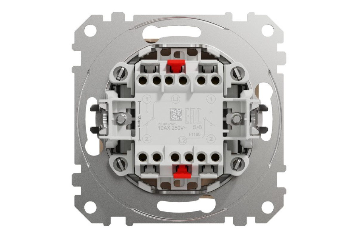 Двоклавішний перемикач Бежевий Sedna Design (SDD112108)