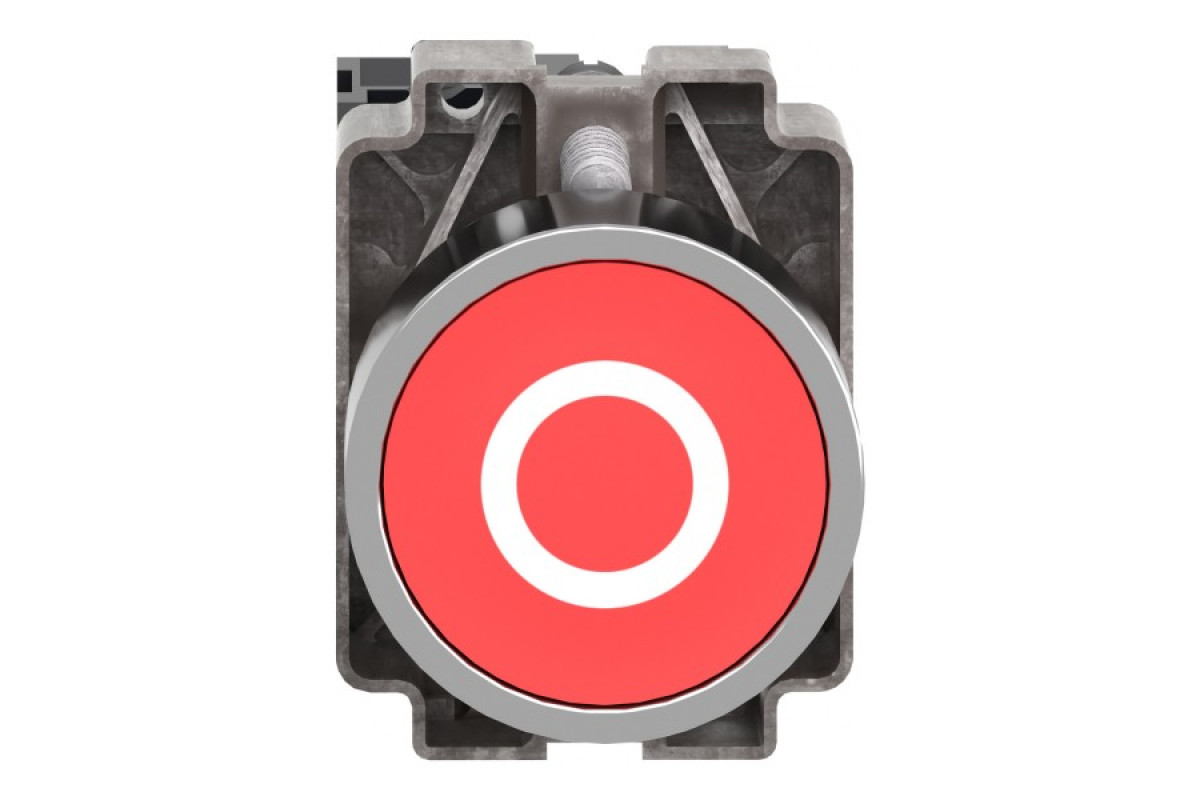 Кнопка, Easy Harmony XB2, металева, червона, пружинне повернення, 1NC (XB2BA4322C)