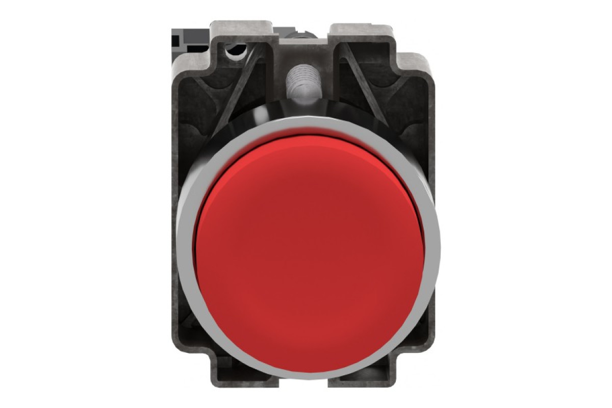 Кнопка, Easy Harmony XB2, металлическая, красная, пружинный возврат, 1NC (XB2BL42C)