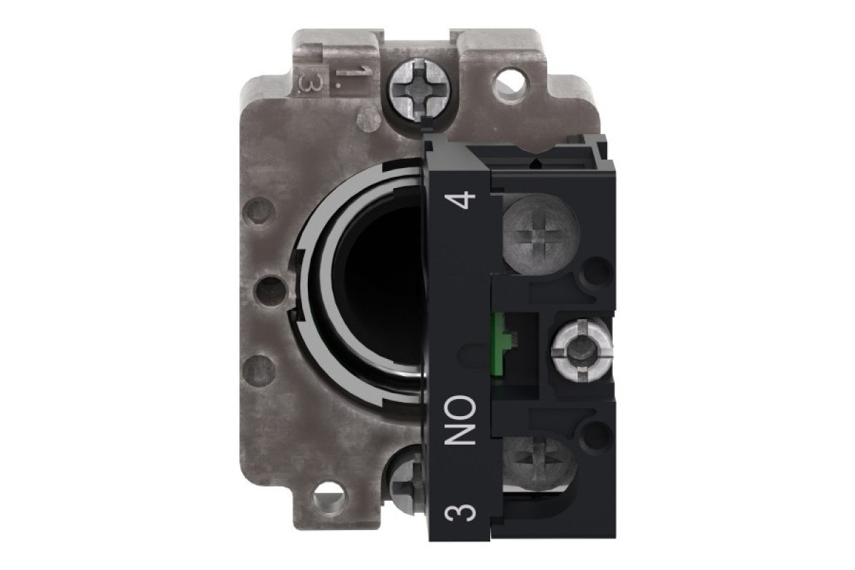 Кнопка, Easy Harmony XB2, металлическая, черная, пружинный возврат, 1NO (XB2BA3351C)