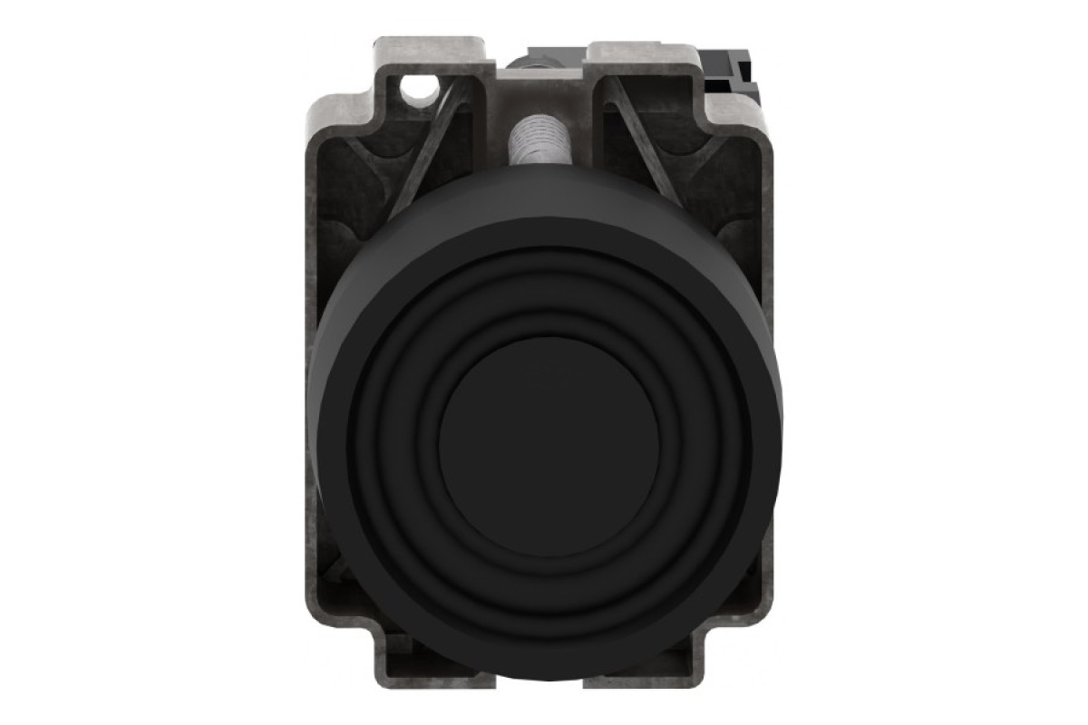 Кнопка, Easy Harmony XB2, металлическая, черная, пружинный возврат, 1NO (XB2BP21C)