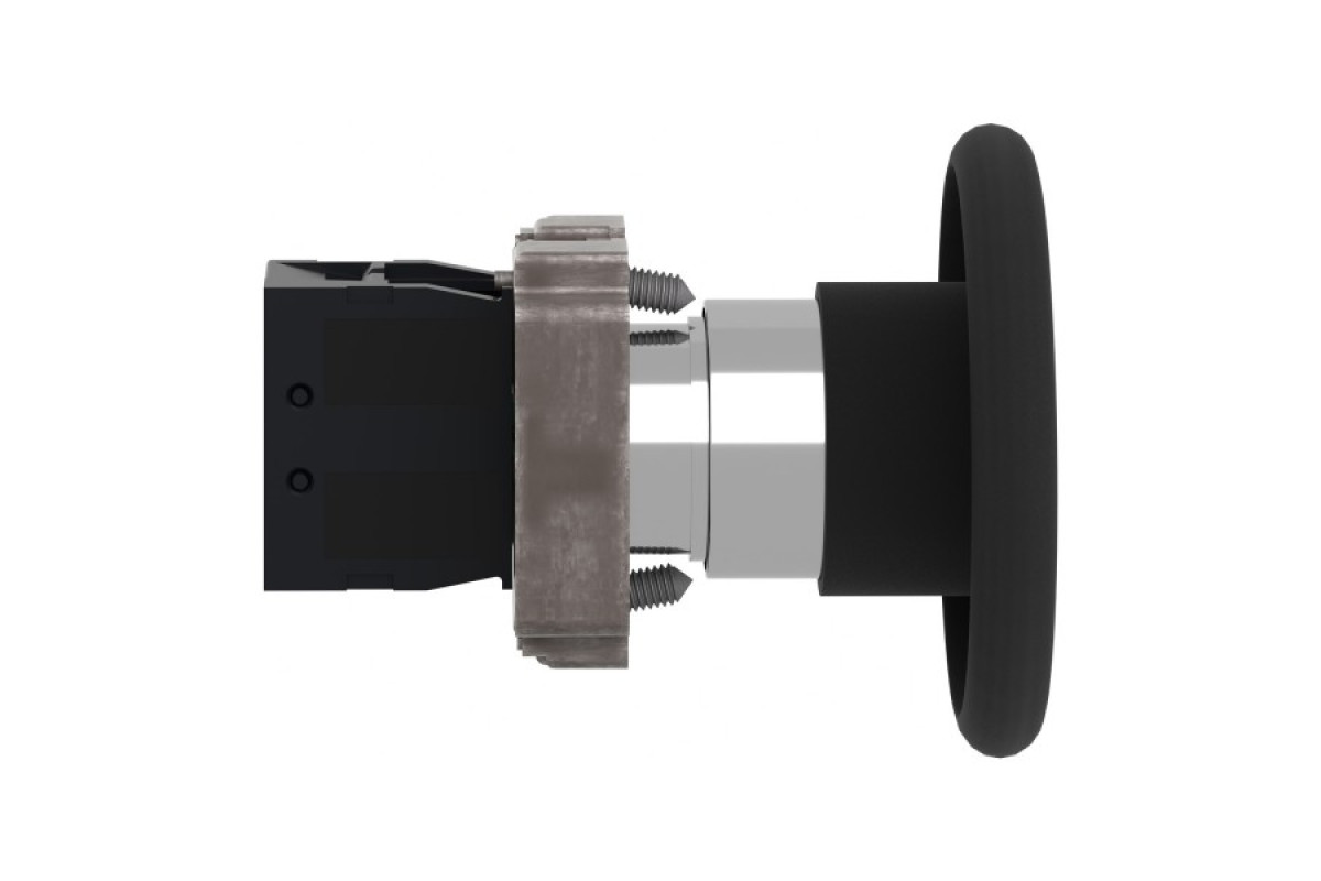 Кнопка, Easy Harmony XB2, металлическая, черная, пружинный возврат, 1NO (XB2BR21C)