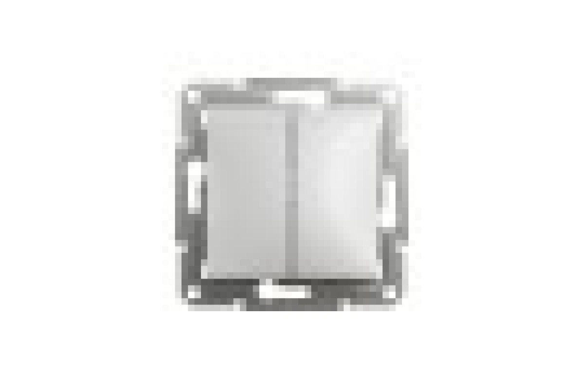 Двоклавішний перемикач Самозажимний Asfora Алюміній (EPH0600161)