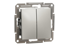 Двоклавішний перемикач Самозажимний Asfora Бронза (EPH0600169)