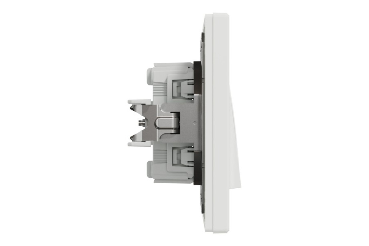 Двоклавішний перемикач Самозажимний Білий Asfora (EPH0600121)