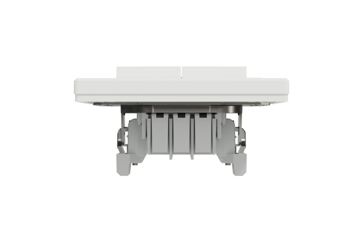 Двоклавішний перемикач Самозажимний Білий Asfora (EPH0600121)