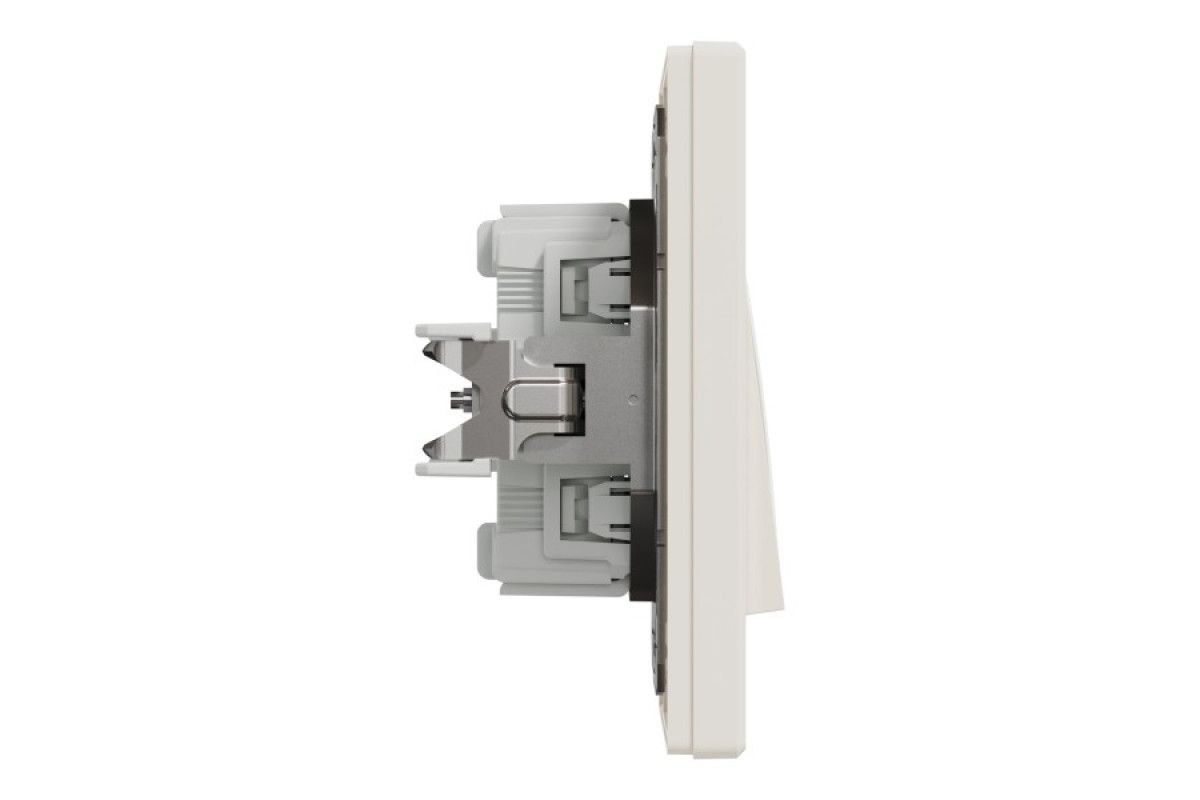 Двоклавішний перемикач Самозажимний Крем Asfora (EPH0600123)