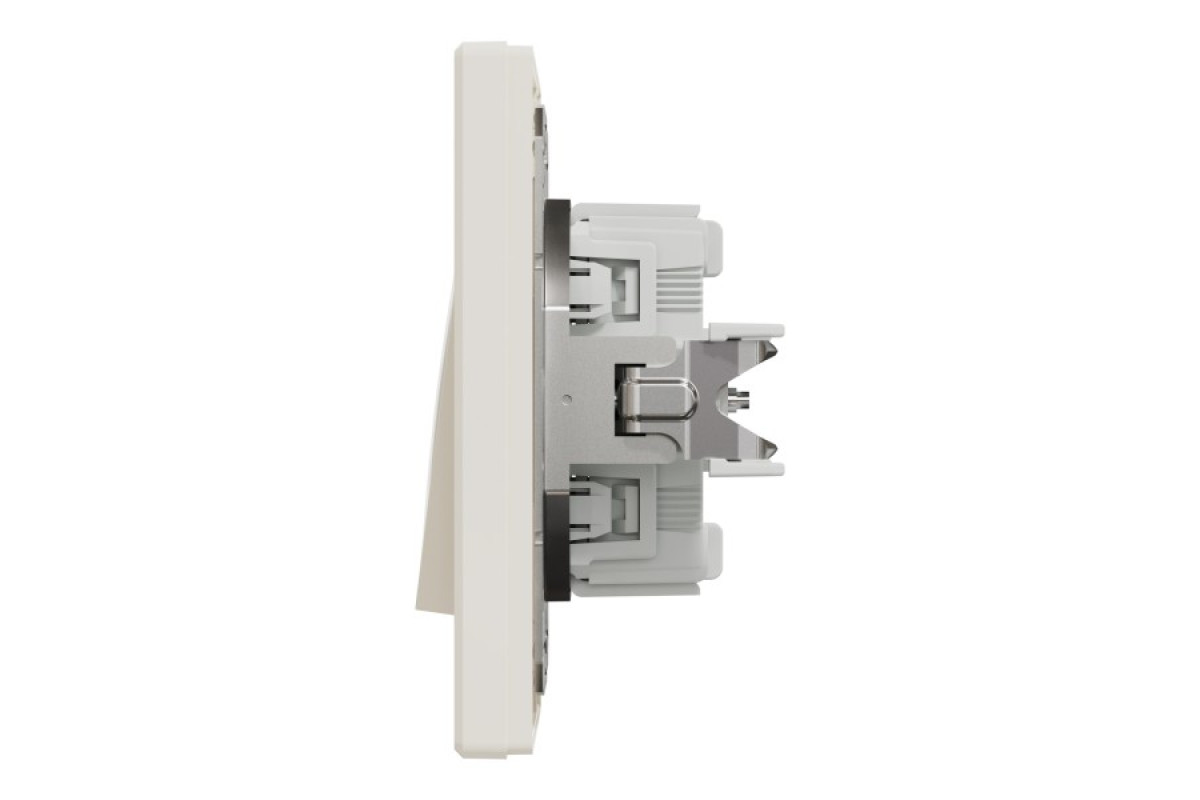 Двоклавішний перемикач Самозажимний Крем Asfora (EPH0600123)