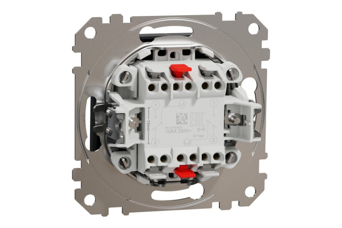 Двоклавішний перемикач Чорний Sedna Design (SDD114108)