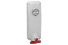 Розетка з вимикачем і блоком 63А 3Р+Е IP65 415В (PKB63T534)