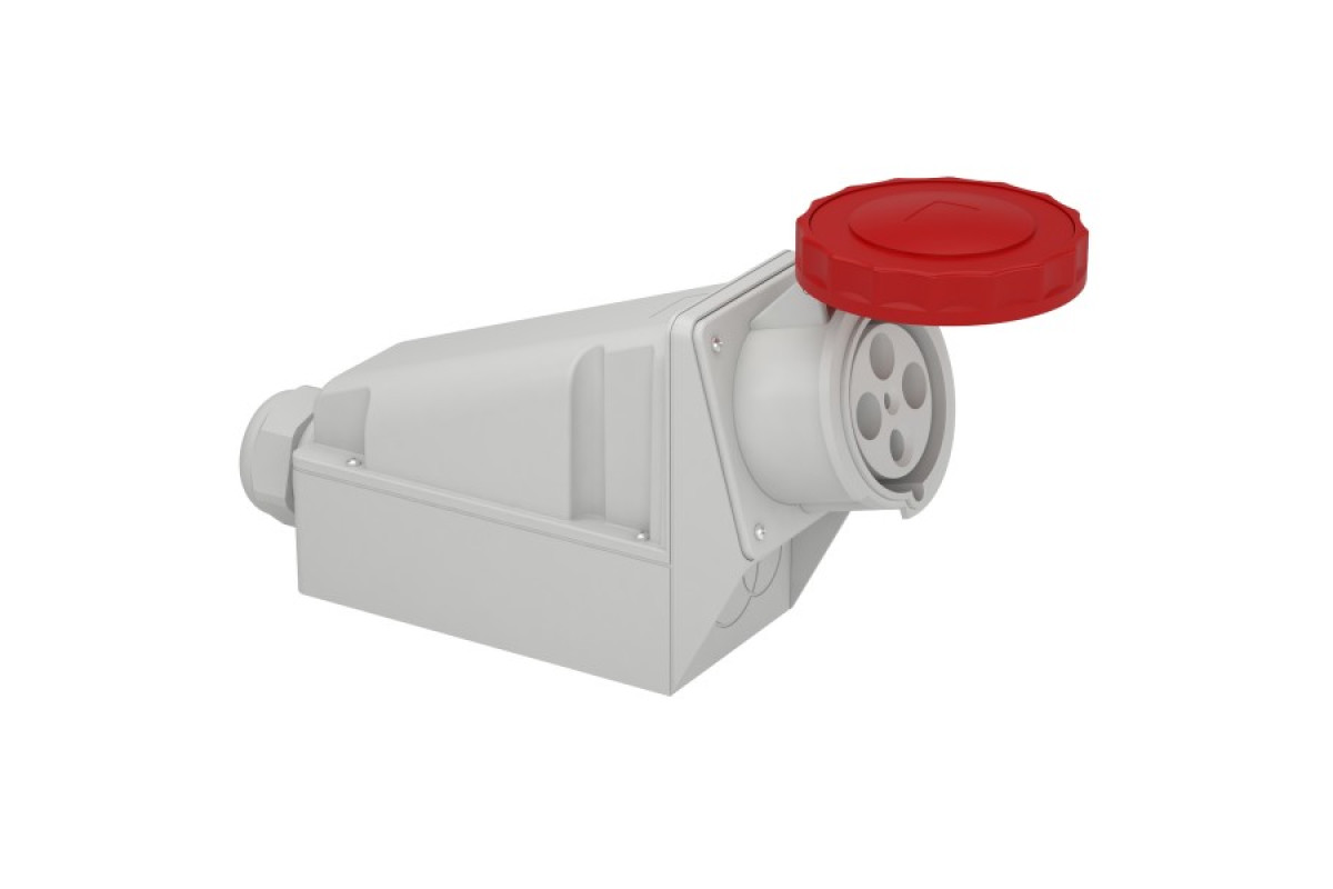 Розетка настінна кор. 125А 3P+E IP67 415В (81194)