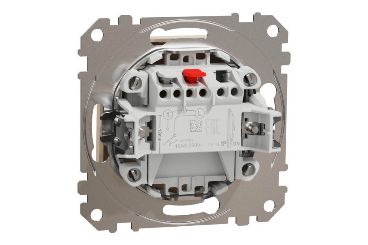 Кнопковий вимикач 10 А, Бежевий Sedna Design (SDD112111)