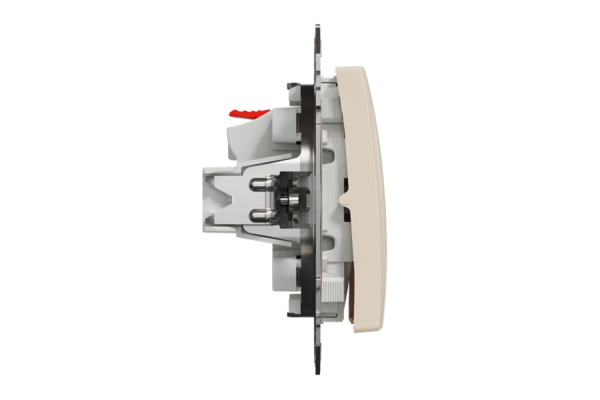 Кнопковий вимикач 10 А, Бежевий Sedna Design (SDD112111)