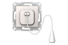Кнопковий вимикач Sedna Scnheider Electric з мотузкою слонова кістка (SDN1200123)