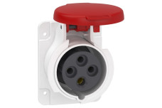 Розетка приховане встановлення промислова швидкий монтаж 16А 3P+E IP44 380В (PKY16G434)