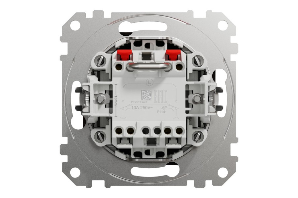 Кнопковий вимикач для жалюзі, електронне блокування 10 АХ, Венге Sedna Elements (SDD181114)