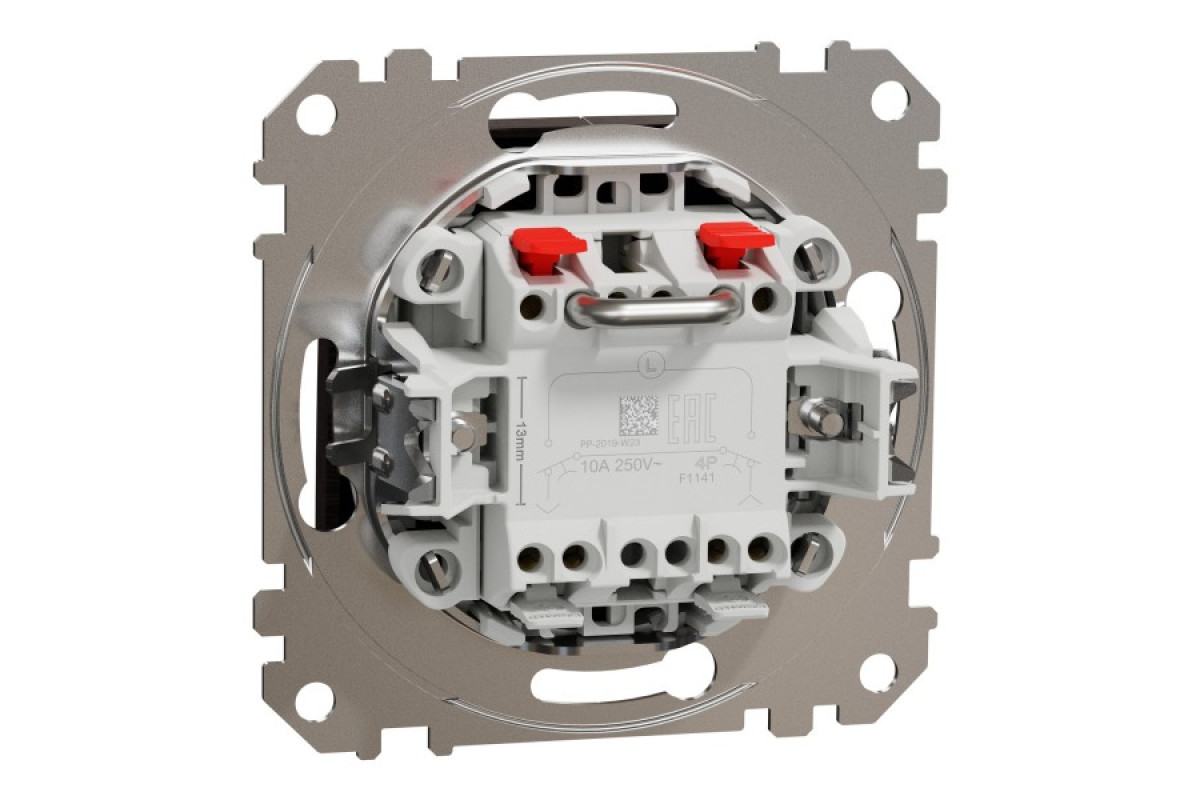 Кнопковий вимикач для жалюзі, електронне блокування 10 АХ, Венге Sedna Elements (SDD181114)