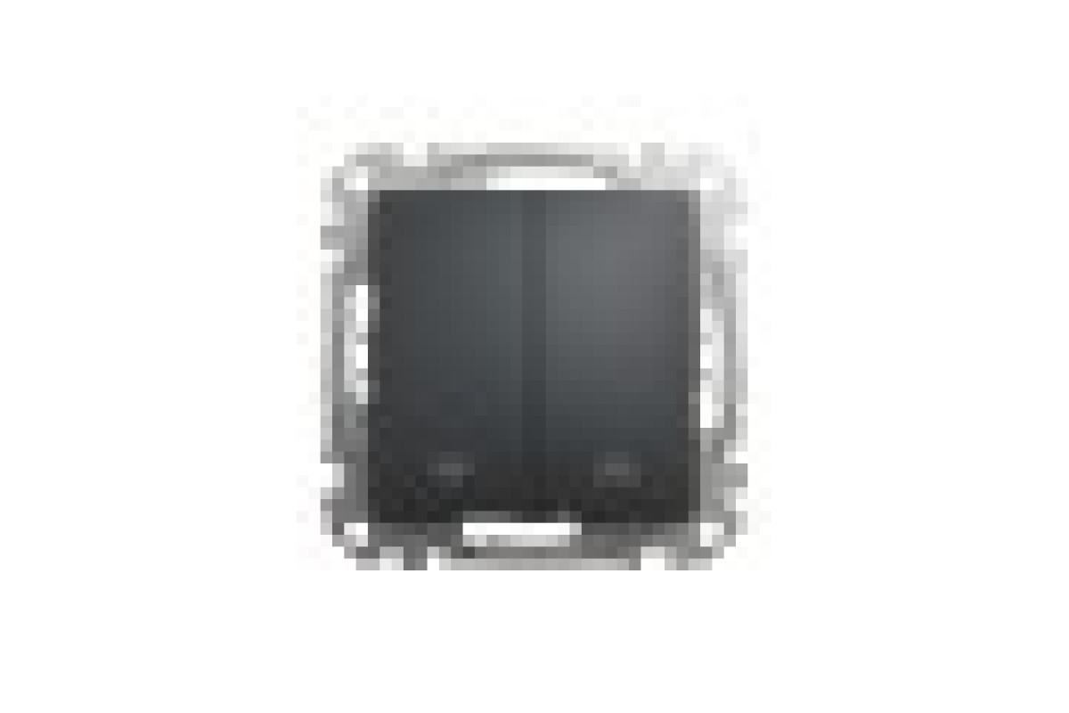 Кнопковий вимикач для жалюзі, електронне блокування 10 АХ, Чорний Sedna Design (SDD114114)