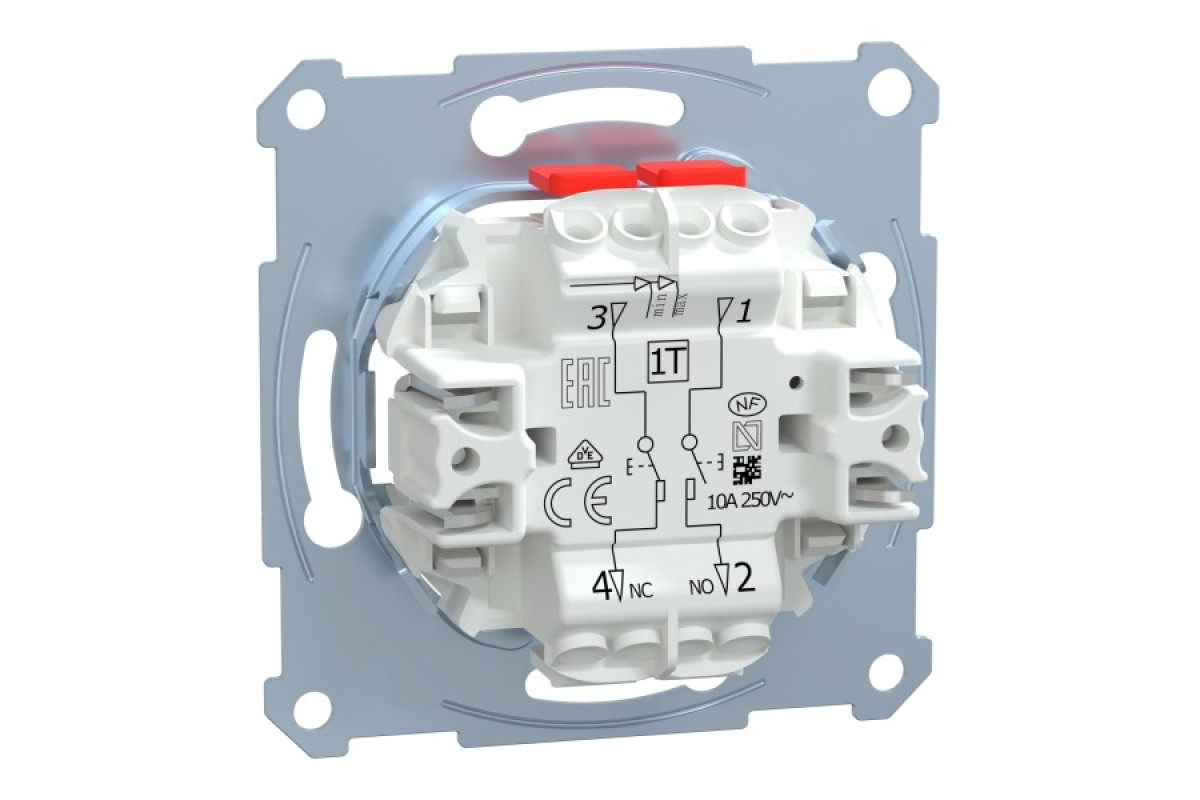 Механізм 2 кнопкового 1 полюсного вимикача з 1 замикаючим і розмикаючим контактом (MTN3153-0000)