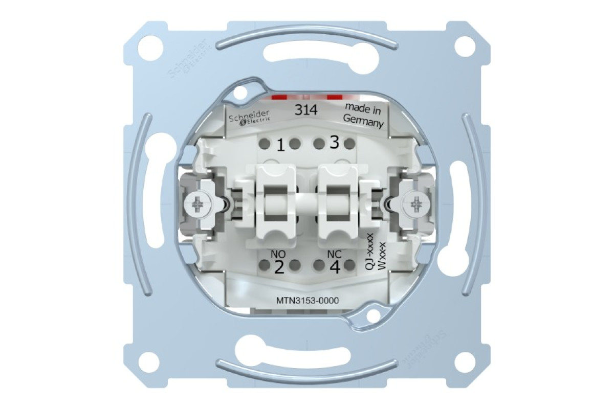 Механізм 2 кнопкового 1 полюсного вимикача з 1 замикаючим і розмикаючим контактом (MTN3153-0000)