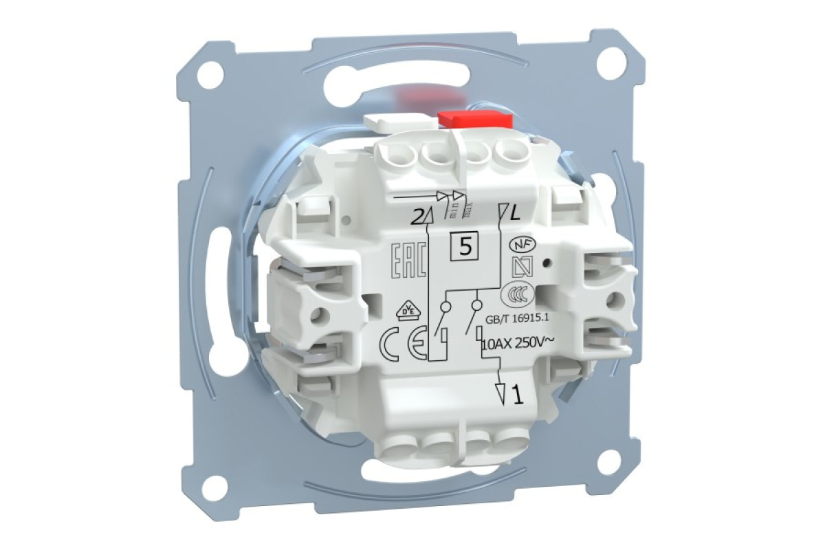 Механізм 2-клавішного вимикача 10А (MTN3115-0000)