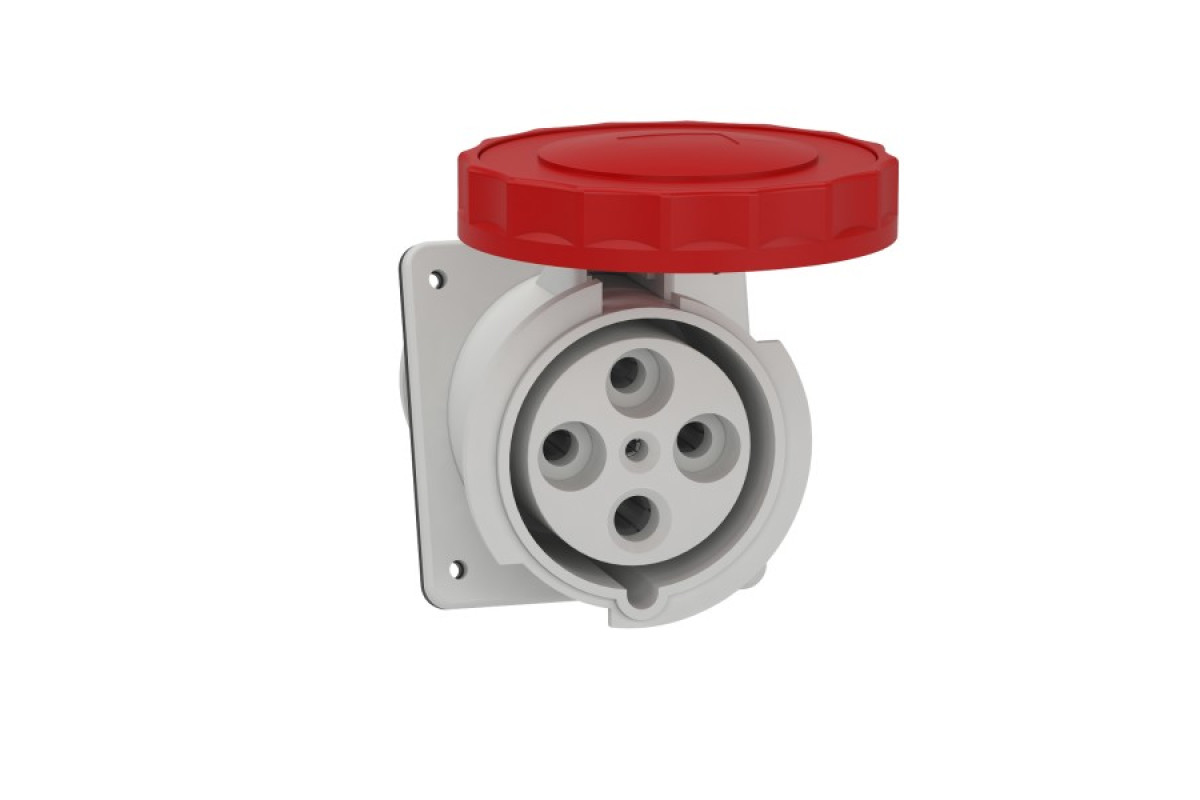 Розетка силова кутова 125А 3P+E IP67 415В (81294)