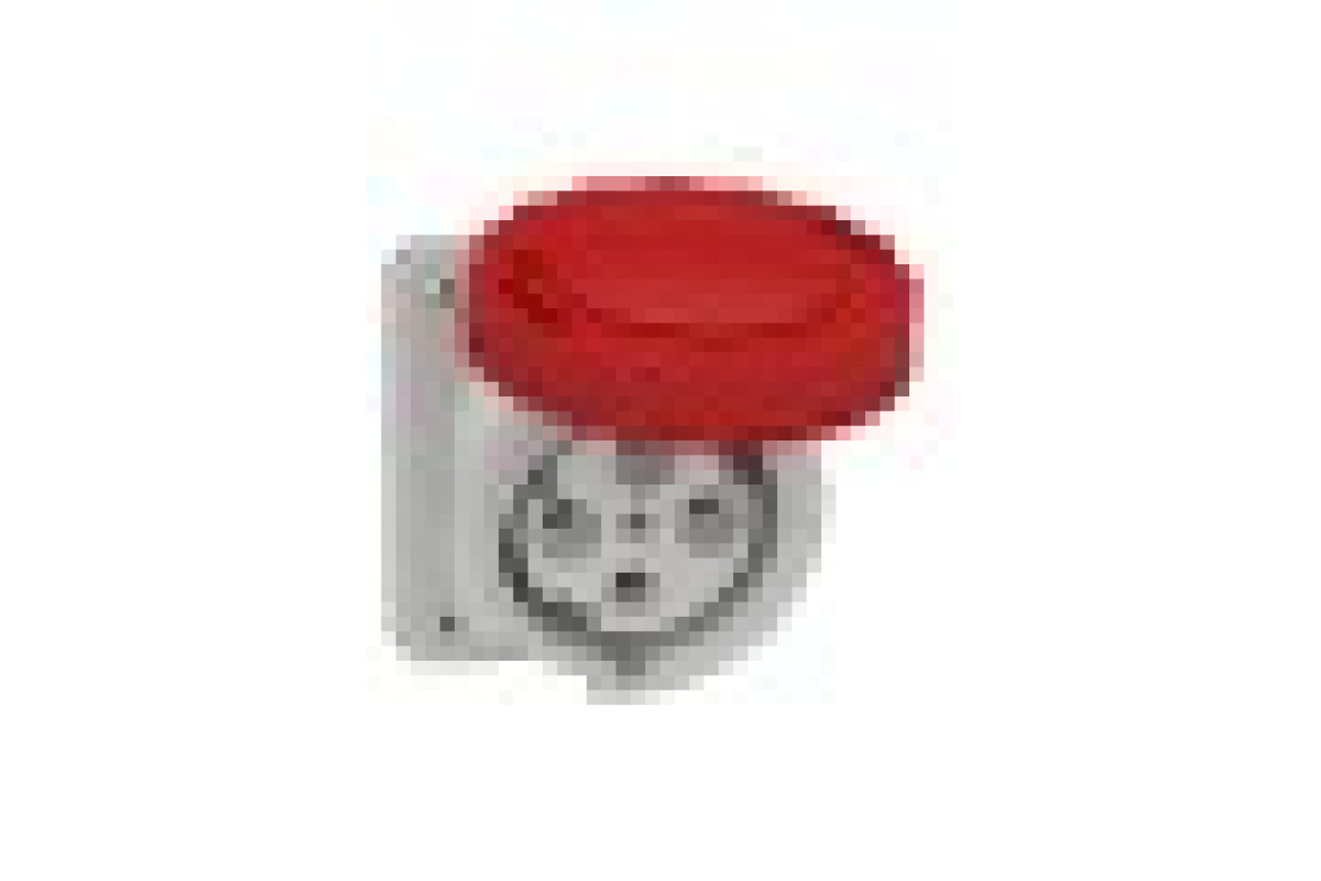 Розетка силова кутова 63А 3P+E IP67 415В (81282)