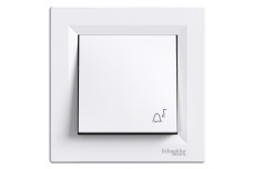 Кнопковий вимикач з символом ''Дзвінок'', Самозажимний, Білий Asfora (EPH0800121)