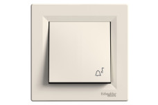 Кнопковий вимикач з символом ''Дзвінок'', Самозажимний, Крем Asfora (EPH0800123)