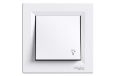 Кнопковий вимикач з символом ''Світло'', Самозажимний, Білий Asfora (EPH0900121)