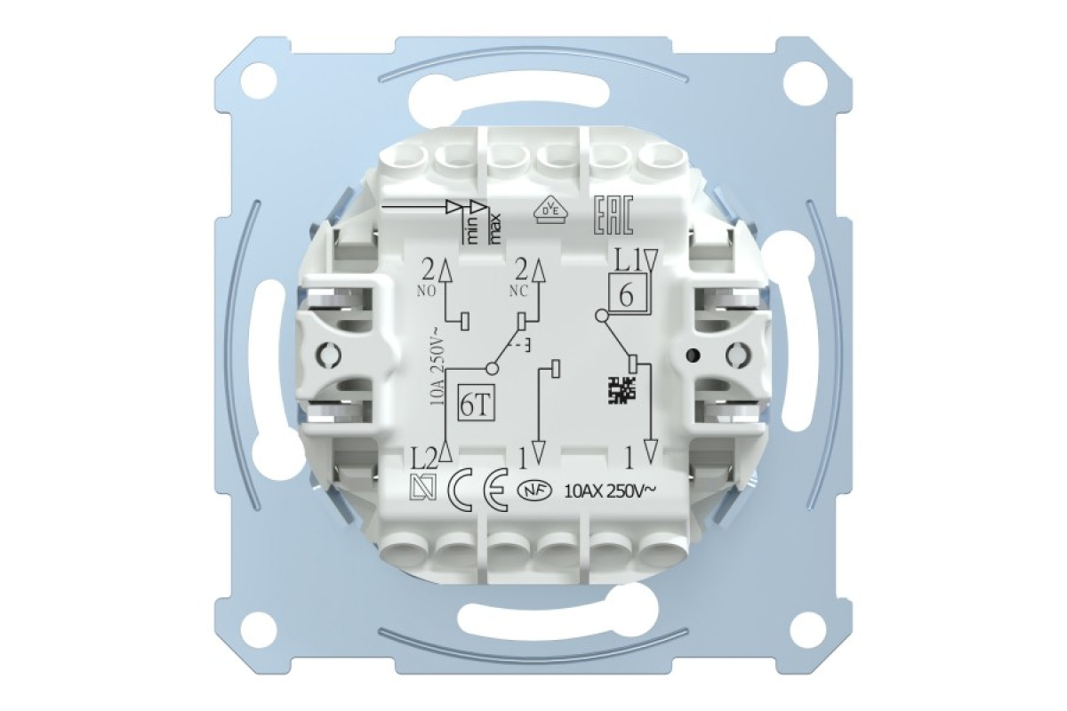Механізм з клавішою і кнопкою перемикання на 2 напруги (MTN3128-0000)