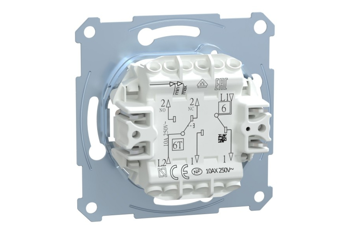 Механізм з клавішою і кнопкою перемикання на 2 напруги (MTN3128-0000)