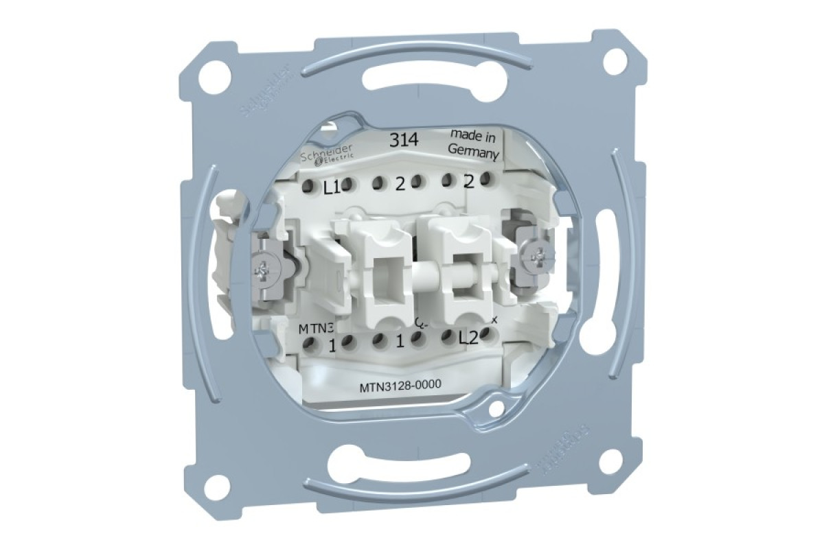 Механізм з клавішою і кнопкою перемикання на 2 напруги (MTN3128-0000)