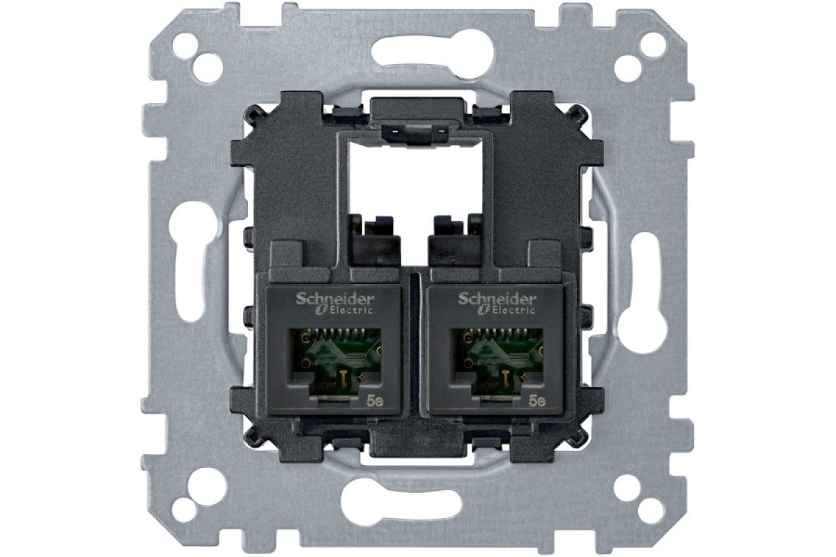 Механизм компьютерной розетки RJ45,2-посты, категория 5e UTP (MTN4575-0002)