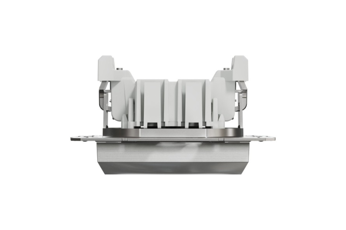 Кнопковий вимикач, Самозажимний, Asfora Алюміній (EPH0700161)