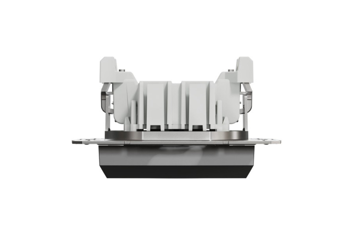 Кнопковий вимикач, Самозажимний, Asfora Антрацит (EPH0700171)