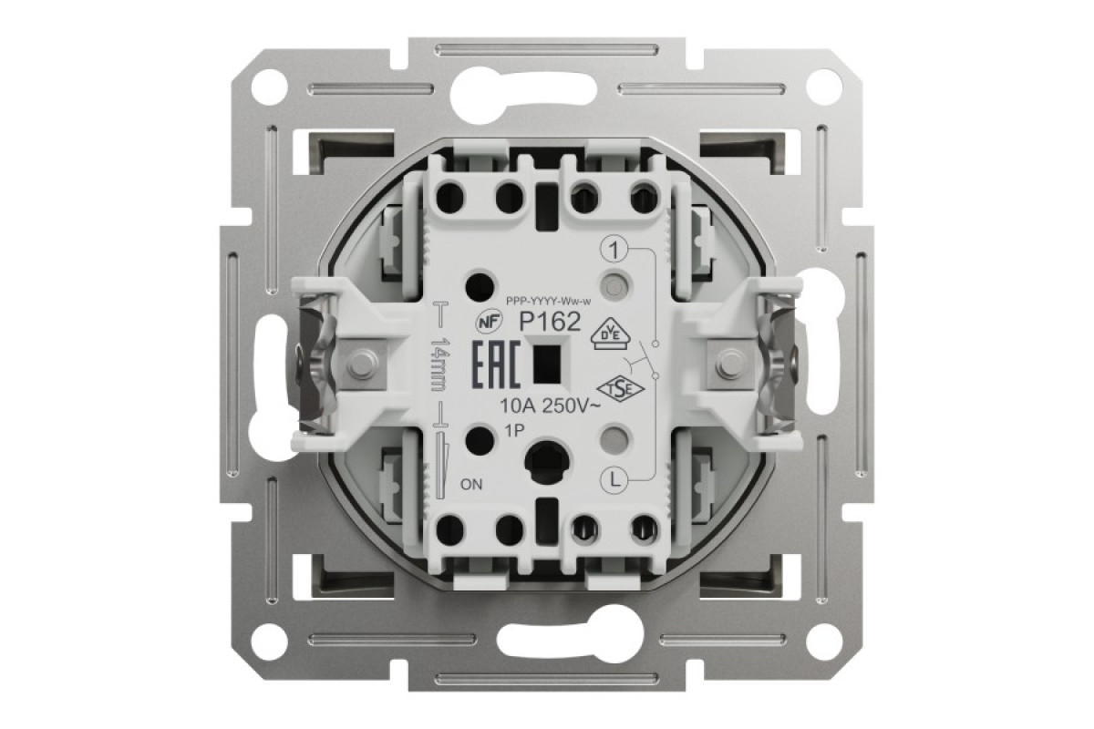 Кнопковий вимикач, Самозажимний, Asfora Бронза (EPH0700169)