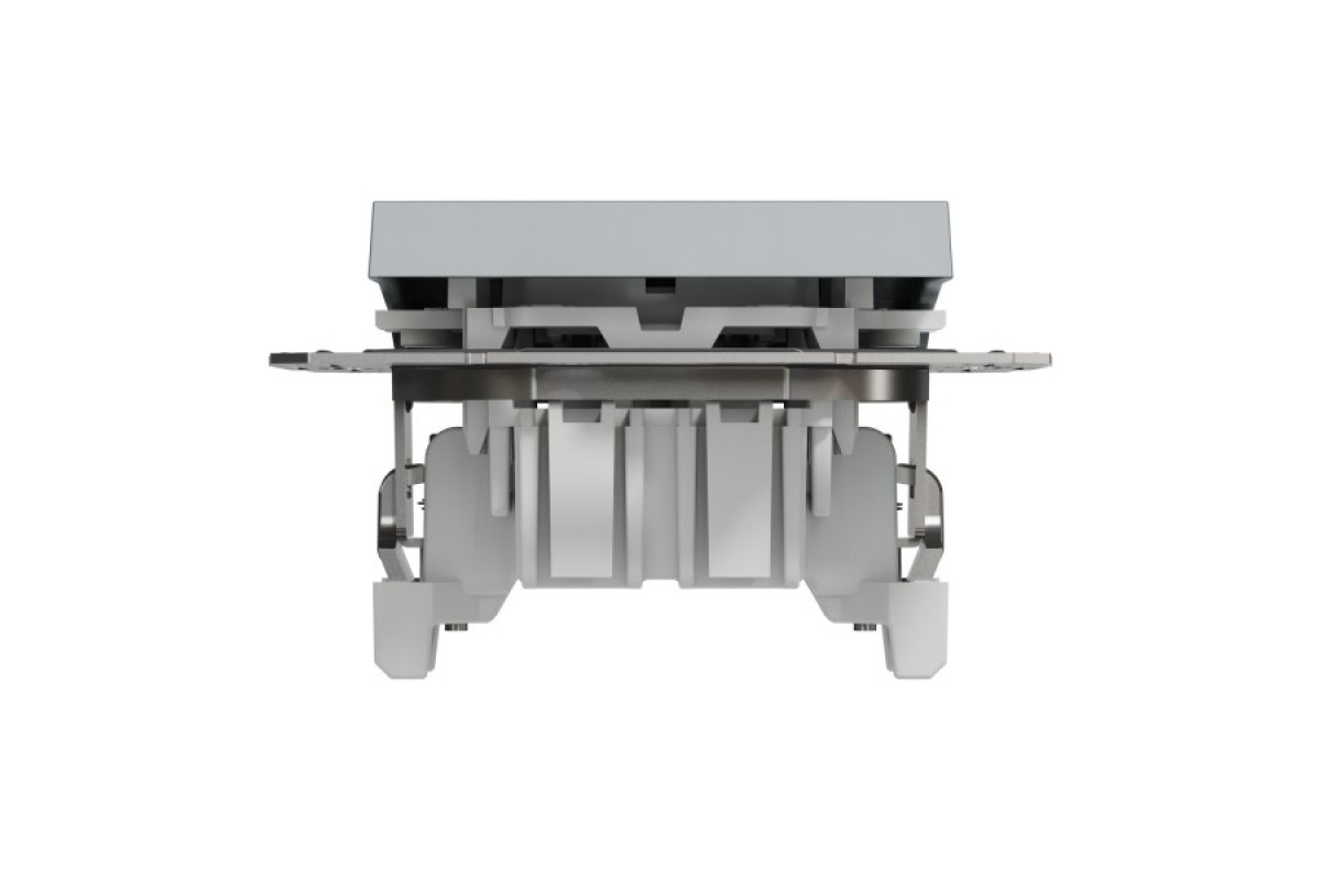 Кнопковий вимикач, Самозажимний, Asfora Сталь (EPH0700162)