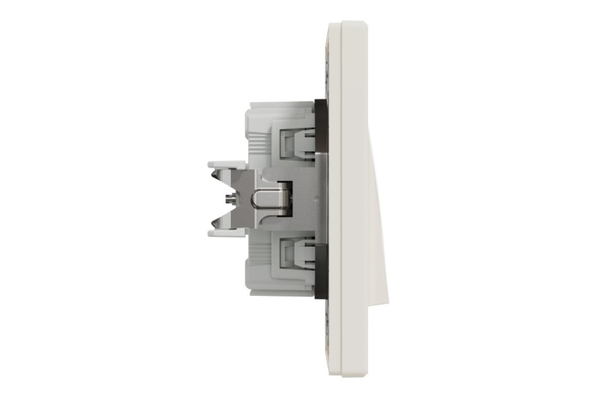 Кнопковий вимикач, Самозажимний, Крем Asfora (EPH0700123)