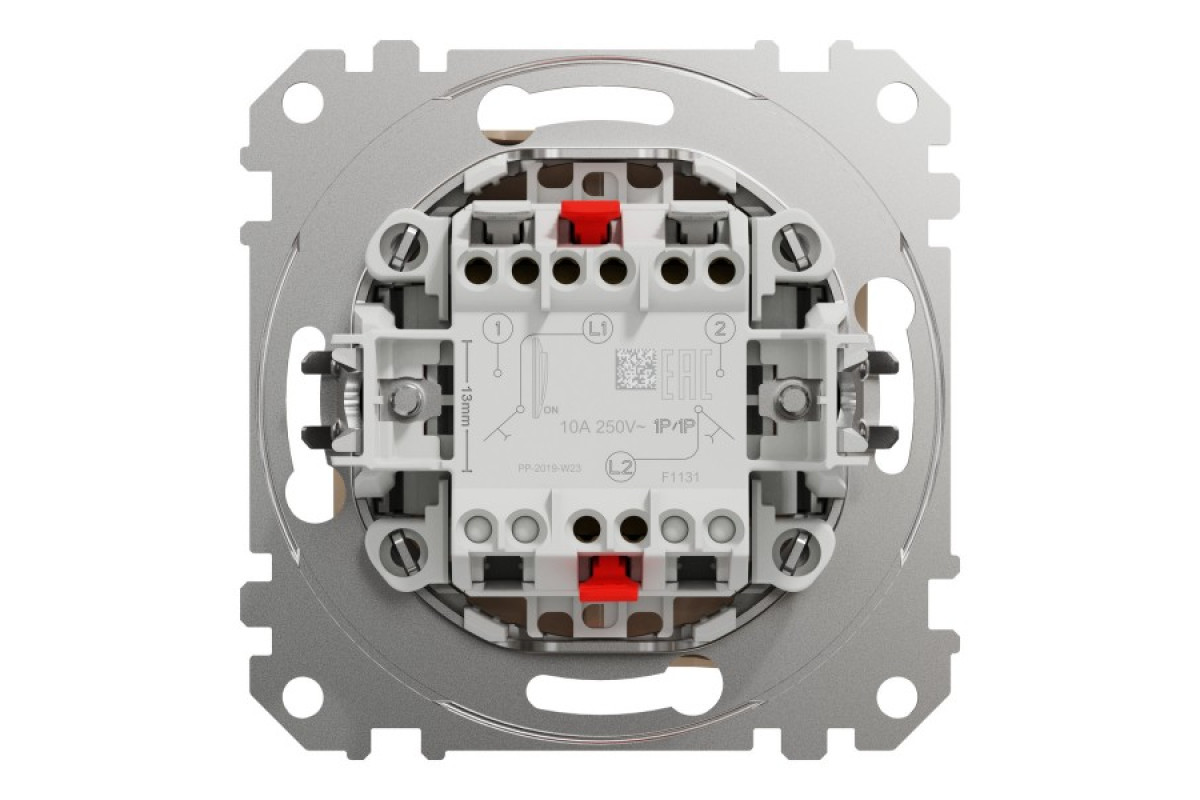 Кнопковий двоклавішний вимикач 10A, бежевий, Sedna Design & Elements (SDD112118)