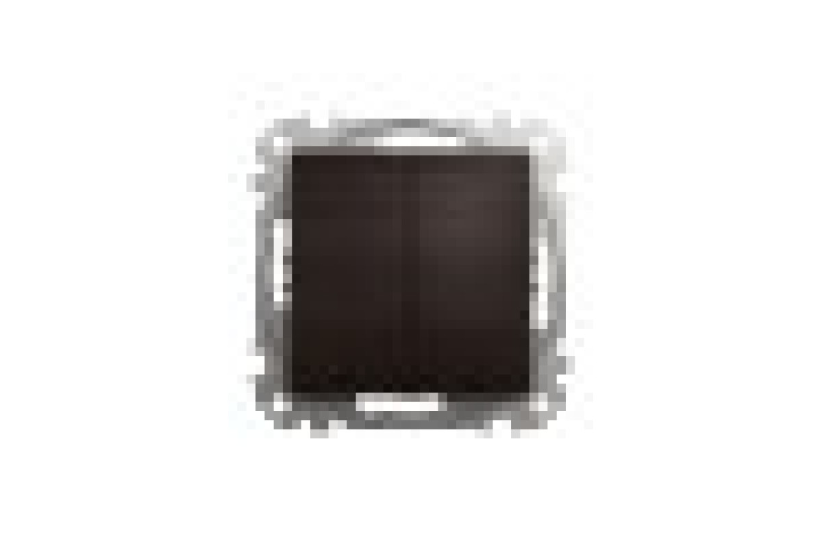 Кнопковий двоклавішний вимикач 10A, венге, Sedna Design & Elements (SDD181118)