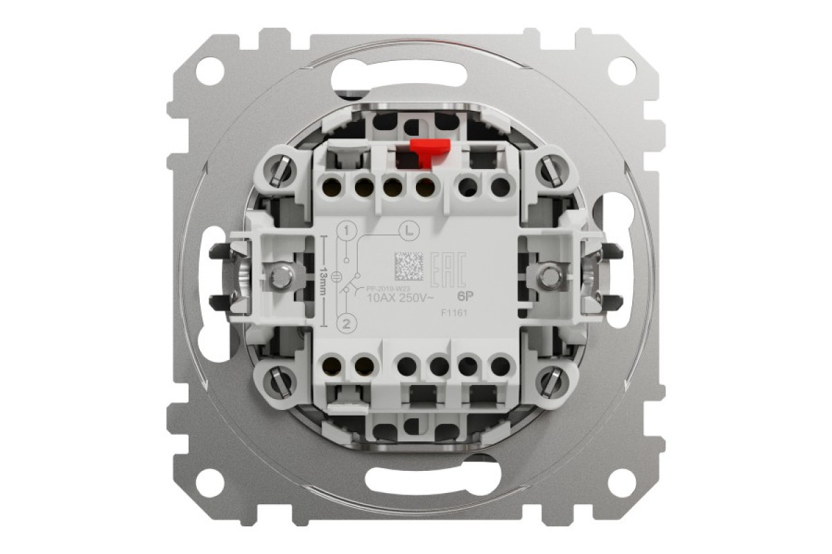 Кнопочный переключатель 10 А, Алюминий Sedna Design (SDD113116)