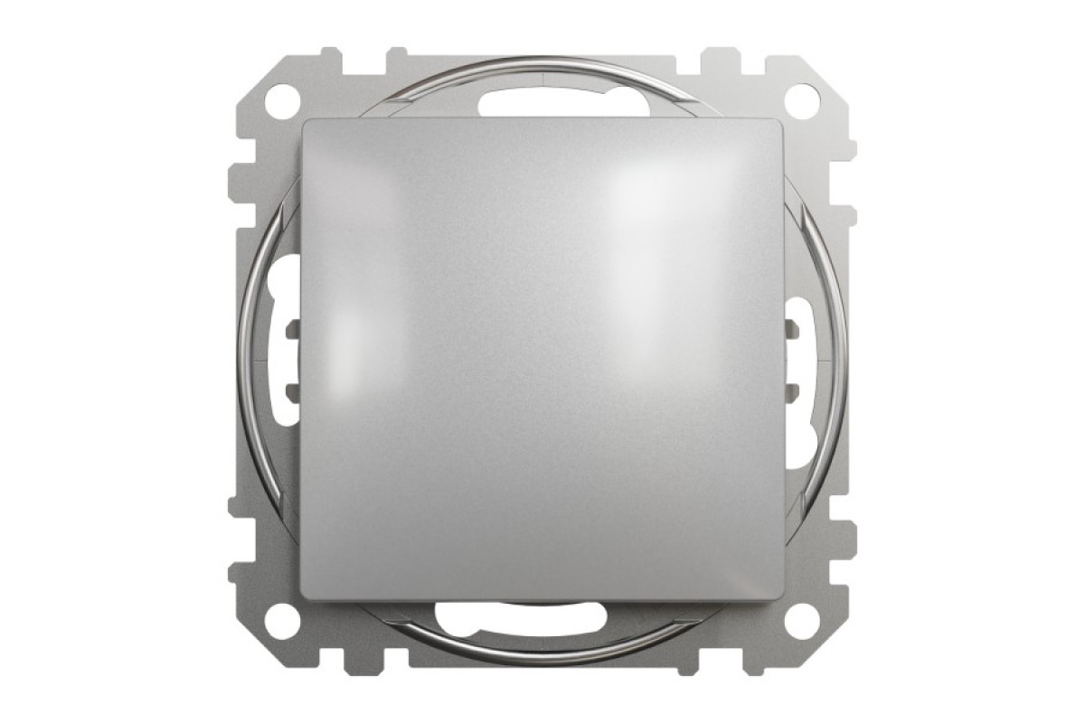 Кнопочный переключатель 10 А, Алюминий Sedna Design (SDD113116)