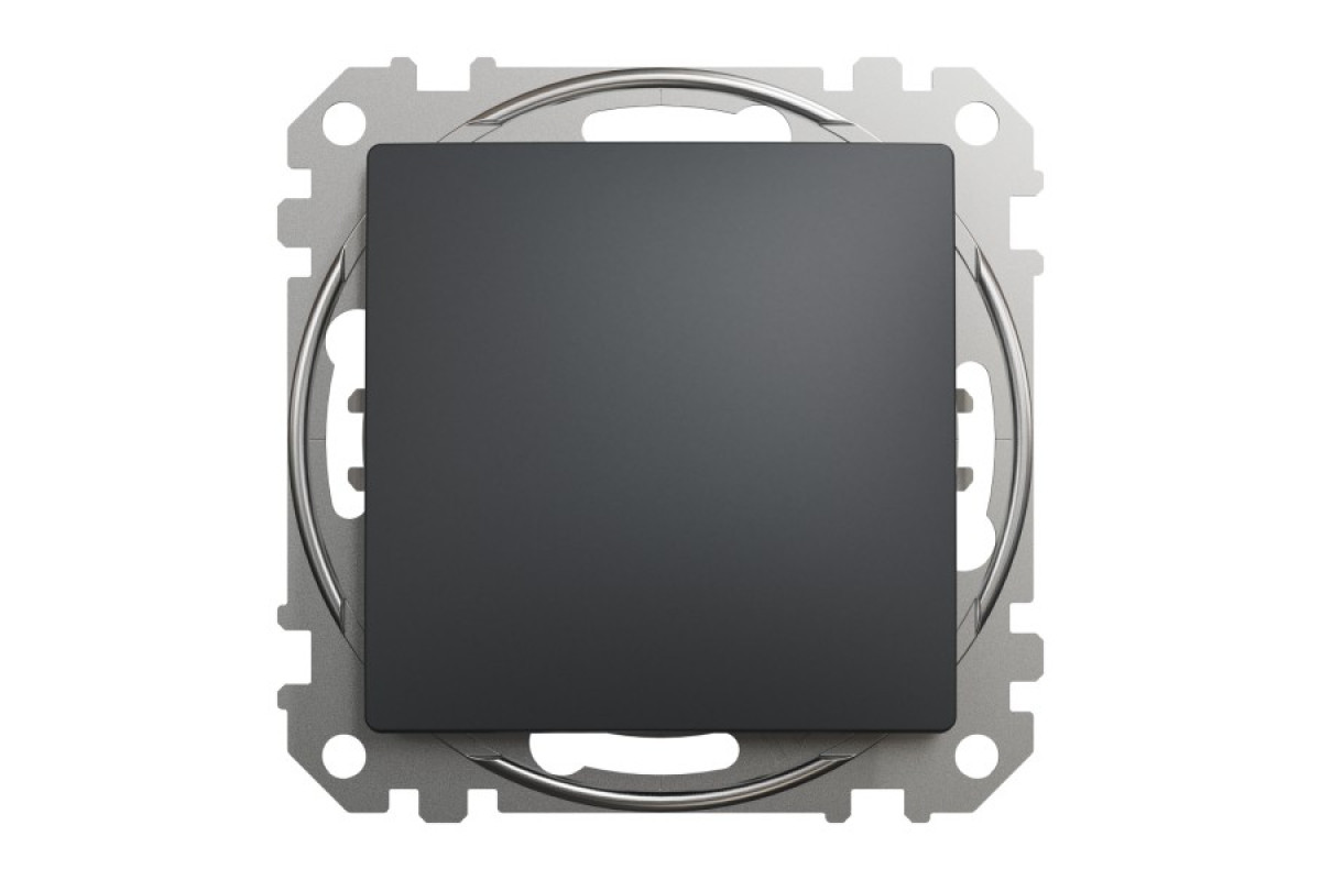 Кнопковий перемикач 10 А, Чорний Sedna Design (SDD114116)