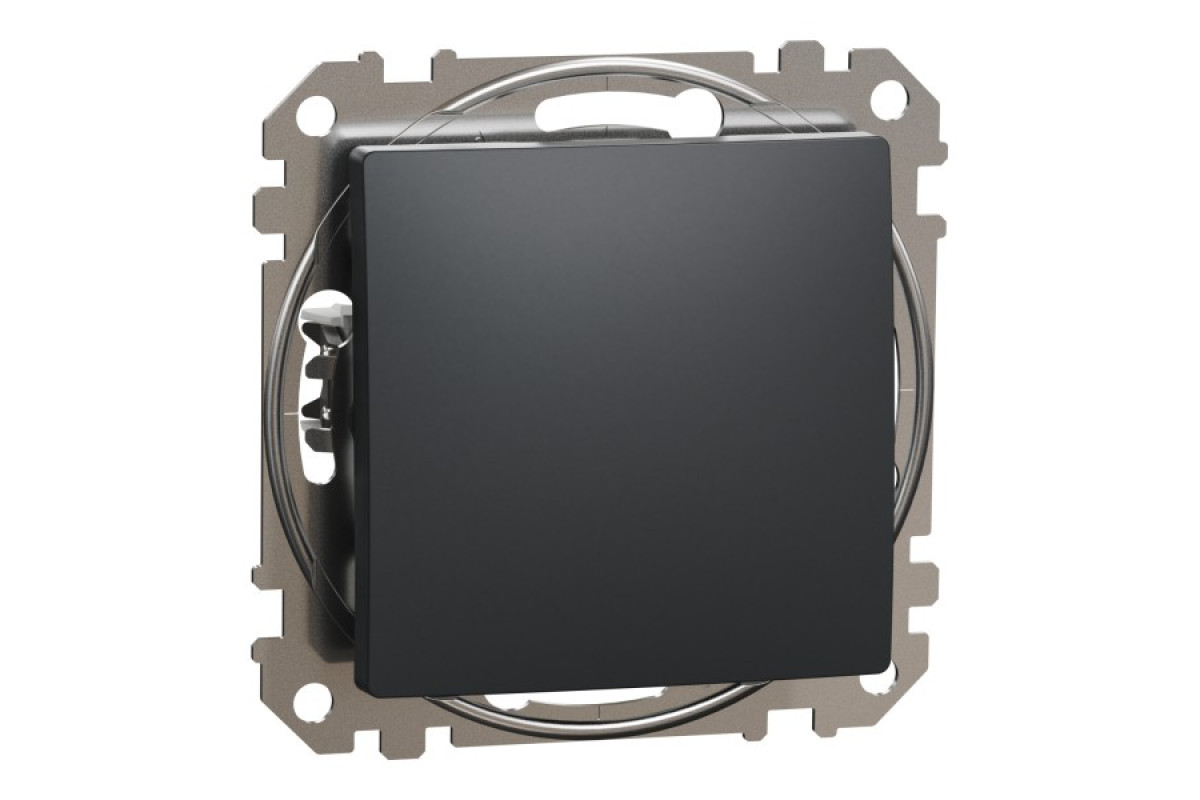 Кнопковий перемикач 10 А, Чорний Sedna Design (SDD114116)