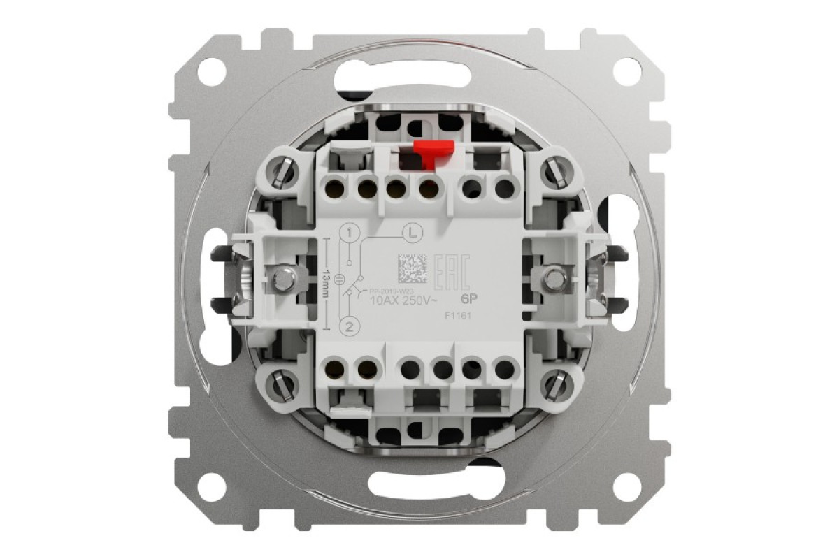 Кнопковий перемикач 10 А, Чорний Sedna Design (SDD114116)