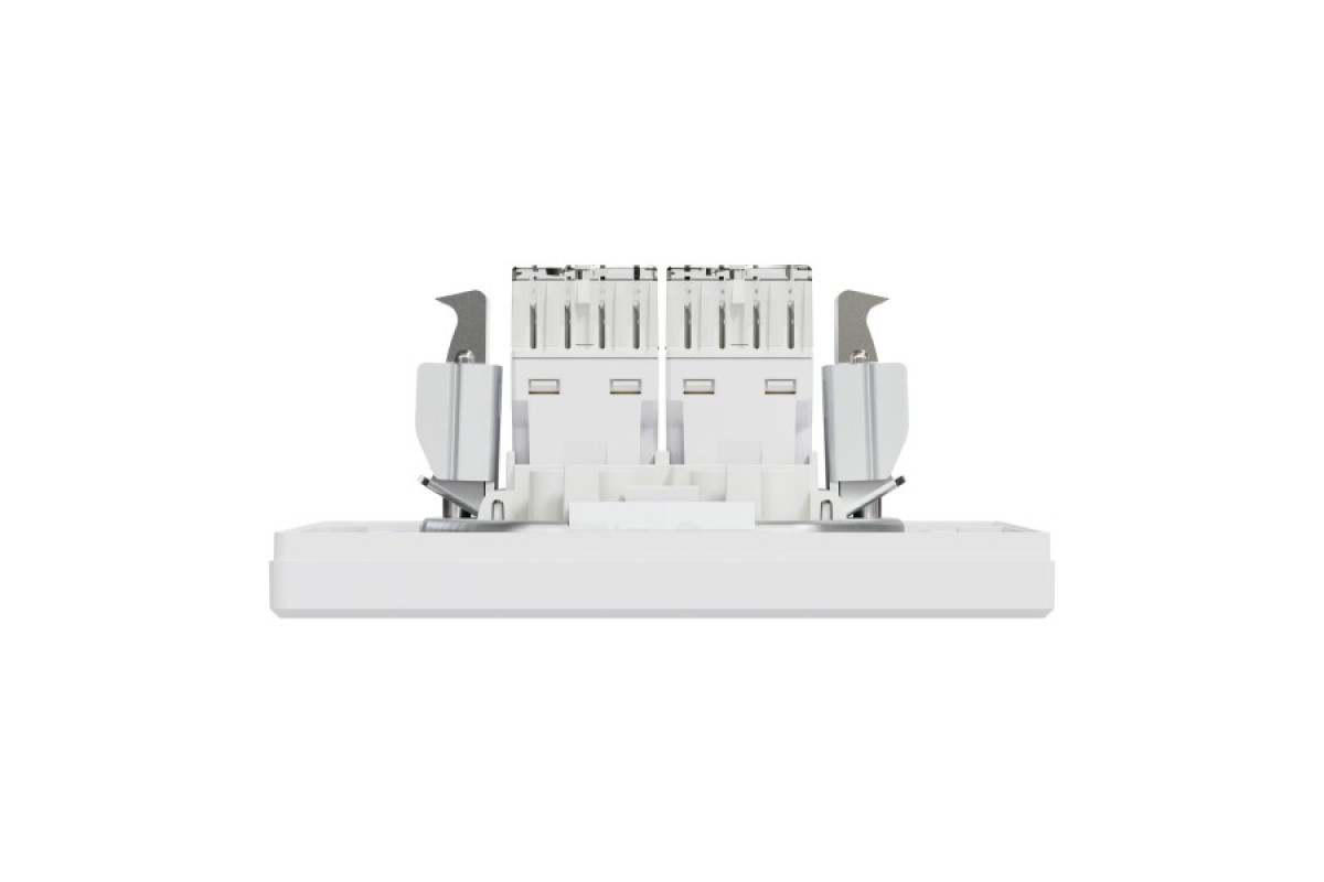 Комп'ютерна Розетка RJ45 UTP категорія 5Е подвійна Біла Asfora (EPH4400121)